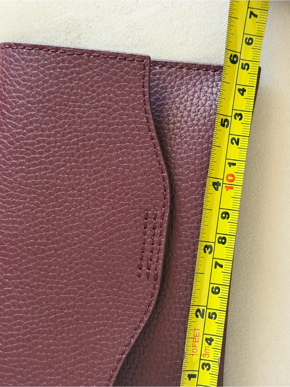 HOBO International Burgundy Pebble Leather Pouch